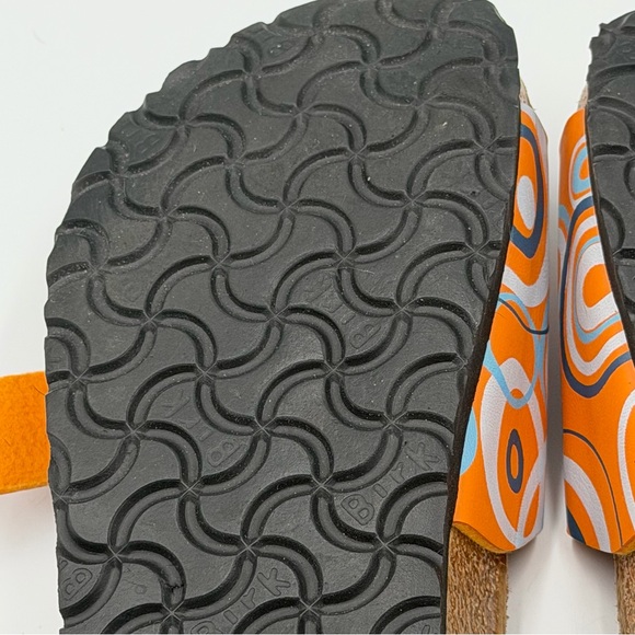 Birkenstock Kids Sandals with Orange and Blue Circles - Picture 9 of 12